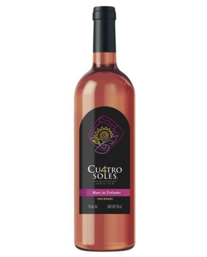 [NV300060] CUATRO SOLES BLANC DE ZINFANDEL 750 MLT 8%
