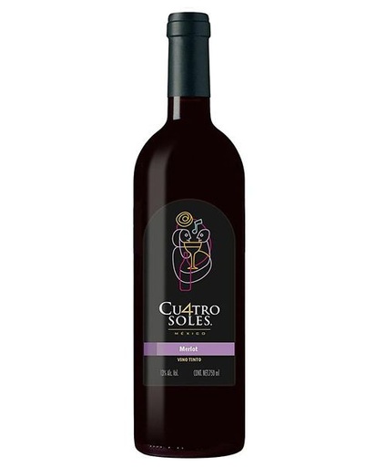 [NV300090] CUATRO SOLES MERLOT 750 MLT 13%